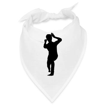Bruce Lee Schatten Biu Da - Bandana - Weiß - Vorne