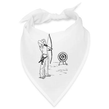 archery arrow bow crossbow target sports13 - Bandana - Weiß - Vorne
