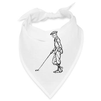 golf golfer golfen spielen player ball sports13 - Bandana - Weiß - Vorne