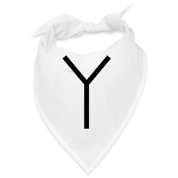 Neue Homöopathie - Heilzeichen Ypsilon - Bandana - Weiß - Vorne