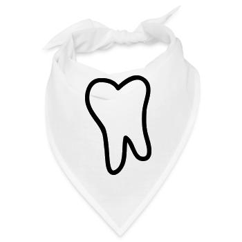 tooth - Bandana - Weiß - Vorne