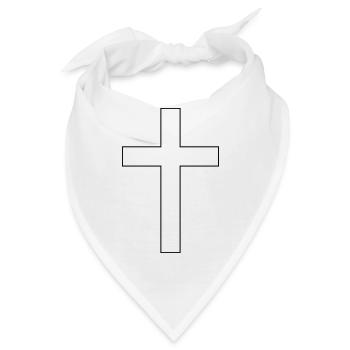 Kreuz Christentum - Bandana - Weiß - Vorne