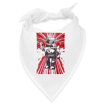 Roboter Revolution - Bandana - Weiß - Vorne