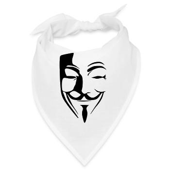 anonym - Bandana - Weiß - Vorne