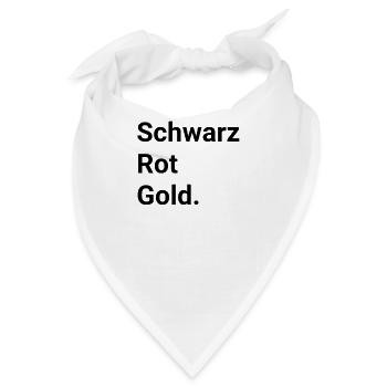 Landesfarben Deutschland Fußball Schwarz - Bandana - Weiß - Vorne
