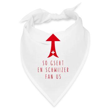 So gseht en Schwiizer Fan us - Bandana - Weiß - Vorne