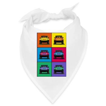 US Geländewagen Ikone cooles Retro Design - Bandana - Weiß - Vorne