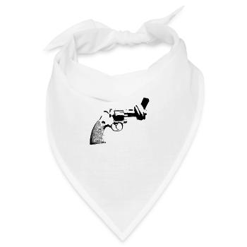 pistole pazifist frieden plakat Poster No war anti - Bandana - Weiß - Vorne