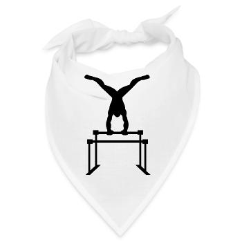 Gymnastik Turnen Akrobatik Geräteturnen Sport - Bandana - Weiß - Vorne