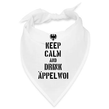 Keep Calm an drink Äppelwoi - Bandana - Weiß - Vorne
