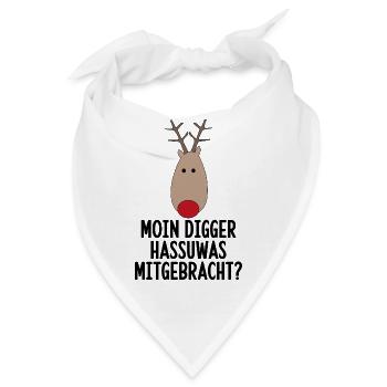 lustige Weihnachten - Bandana - Weiß - Vorne
