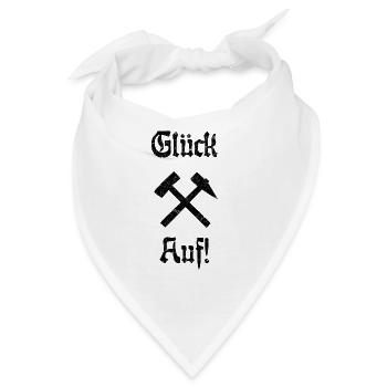 Glück Auf! Logo Schlägel und Eisen - Bandana - Weiß - Vorne