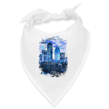 Boston Massachusetts - Bandana - Weiß - Vorne