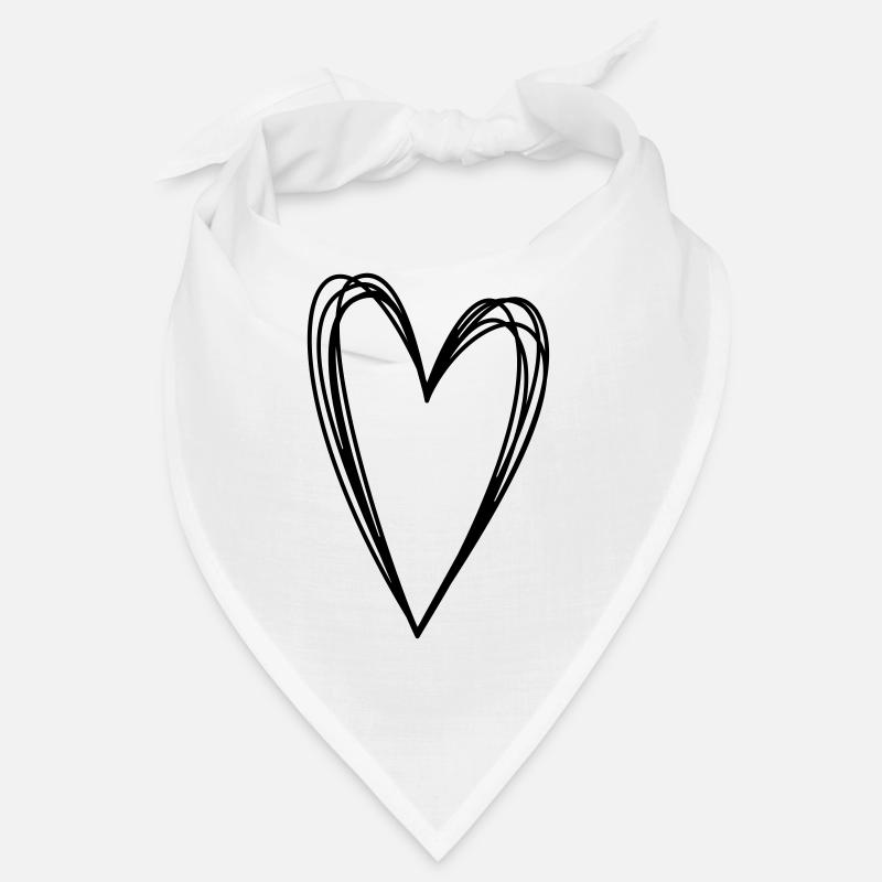 Herz Scribble Doodle gekritzel Symbol Liebe Bandana