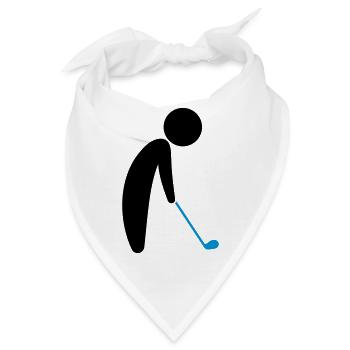 Ein Golfspieler kurz vor dem Abschlag - Bandana - Weiß - Vorne