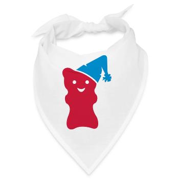 Schlafmützen-Gummibär / night cap gummi bear (2c) - Bandana - Weiß - Vorne