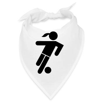 Soccer Player Girl Icon - Bandana - Weiß - Vorne