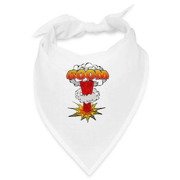 Boom Comic Explosion Lettering Symbol - Bandana - Weiß - Vorne