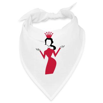 frau - Bandana - Weiß - Vorne