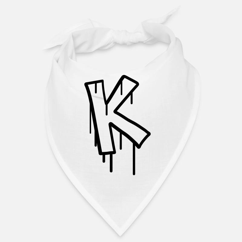 Buchstabe K Graffiti Stempel Bandana