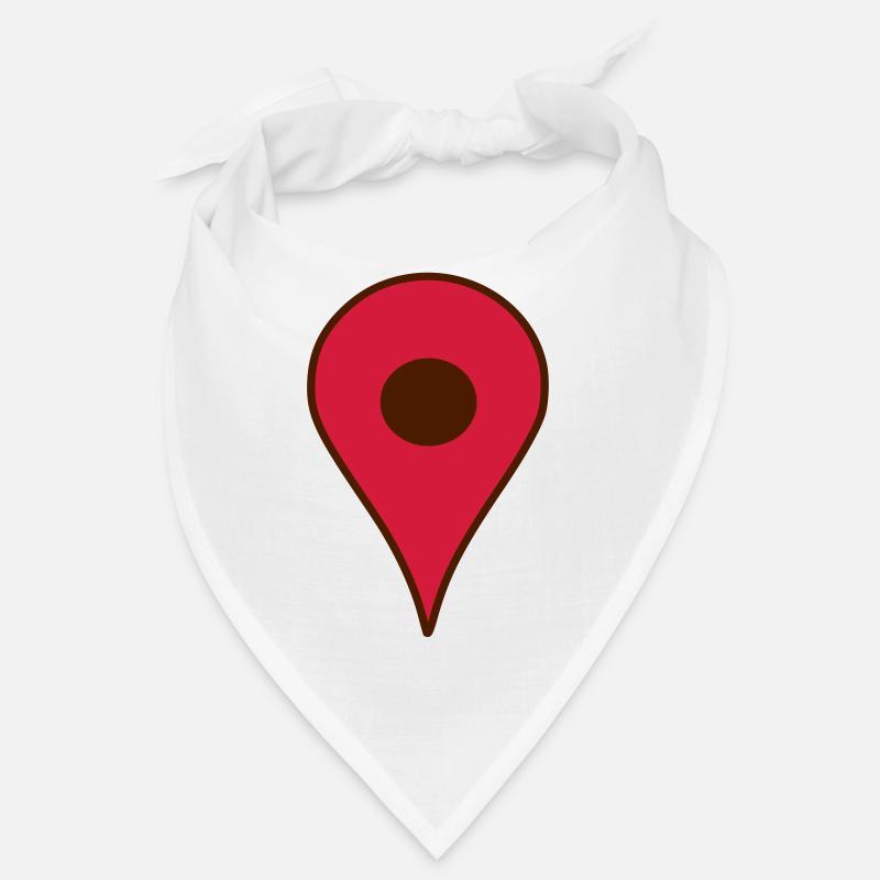Map pin - Bandana - blanc