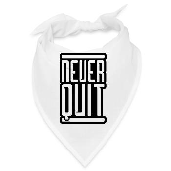 logo never quit sport rote balken gewinner sieger - Bandana - Weiß - Vorne