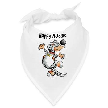 Arian der Australian Shepherd - Bandana - Weiß - Vorne