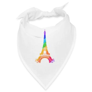 Eiffelturm - Bandana - Weiß - Vorne