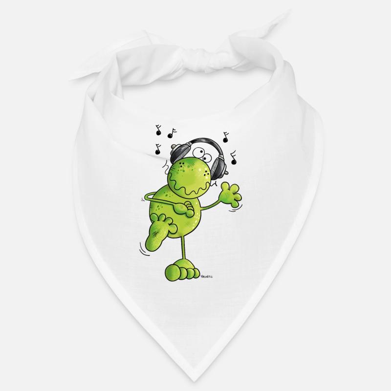 Frosch mit Kopfhörer Bandana