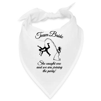 Team Bride Husband Fishing Saying (Hen Party 1C) - Bandana - Weiß - Vorne