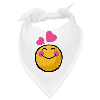 Smiley romantic - Bandana - Weiß - Vorne