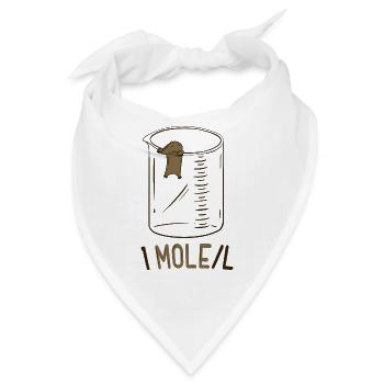 One Mole Per Liter Lustig Chemie Geek Physik Nerd - Bandana - Weiß - Vorne
