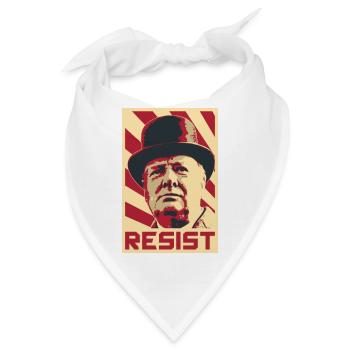 Winston Churchill Retro Propaganda - Bandana - Weiß - Vorne