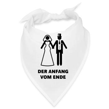 Der Anfang Vom Ende! (Game Over, JGA, Polterabend) - Bandana - Weiß - Vorne
