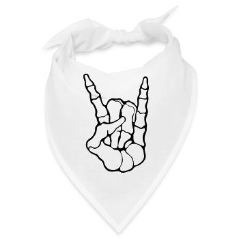 Metalhand / Pommesgabel / Metal - Bandana - Weiß - Vorne
