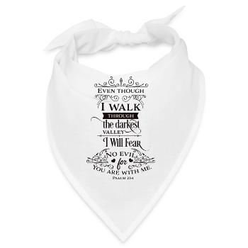 Klamotten mit Sprüchen - Psalm - Geschenkidee - Bandana - Weiß - Vorne