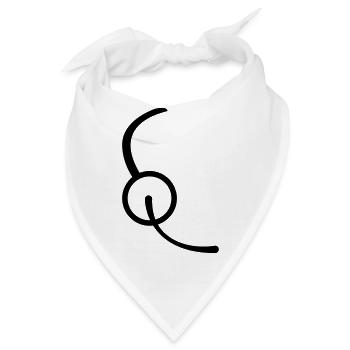 kopfhörer mikrophon kopf logo design pro gamer hea - Bandana - Weiß - Vorne