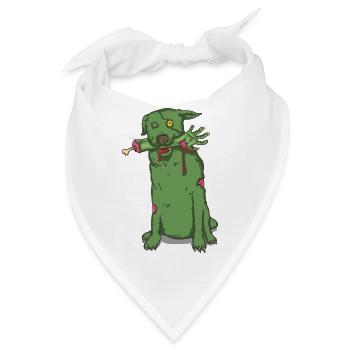 süßer Zombiehund - Bandana - Weiß - Vorne