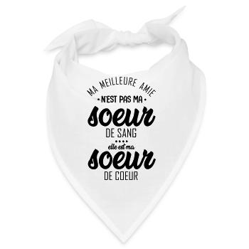 ma meilleure amie est ma soeur de coeur - Bandana - Weiß - Vorne