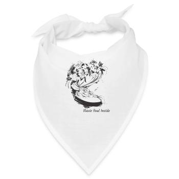 Slawisches Mädchen, inspiriert von Mutter Erde Mokosh - Bandana - Weiß - Vorne