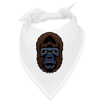Gorilla Affe Primaten Gorilla 704 o - Bandana - Weiß - Vorne