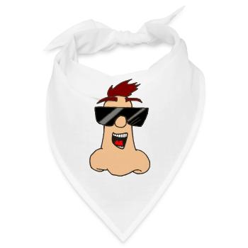 Coole Nase - Bandana - Weiß - Vorne