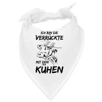 Kuh Kühe - Bandana - Weiß - Vorne