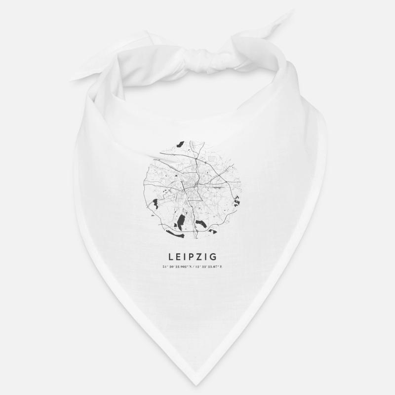 Leipzig Saxony map city map citymap map Bandana