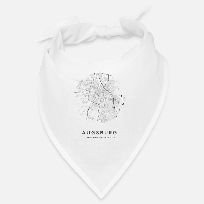 Augsburg Bavaria map city map citymap map Bandana