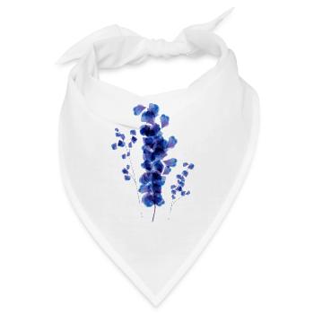 Delphinium Aquarellblume - Bandana - Weiß - Vorne