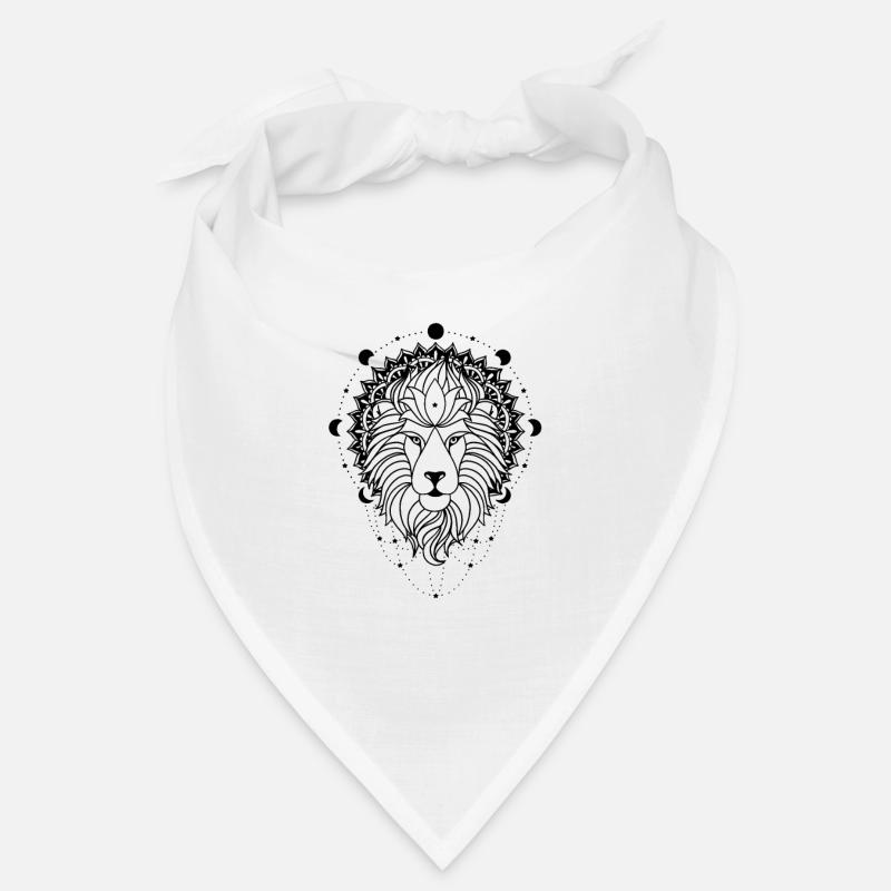 Löwe – Krafttier - Bandana - Weiß