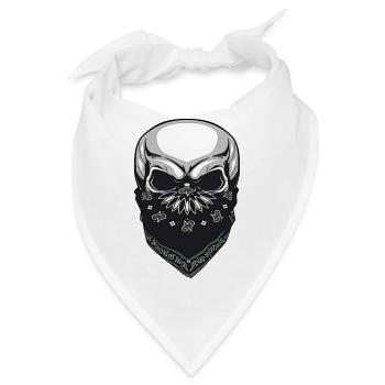 Totenkopf Bandit - Bandana - Weiß - Vorne