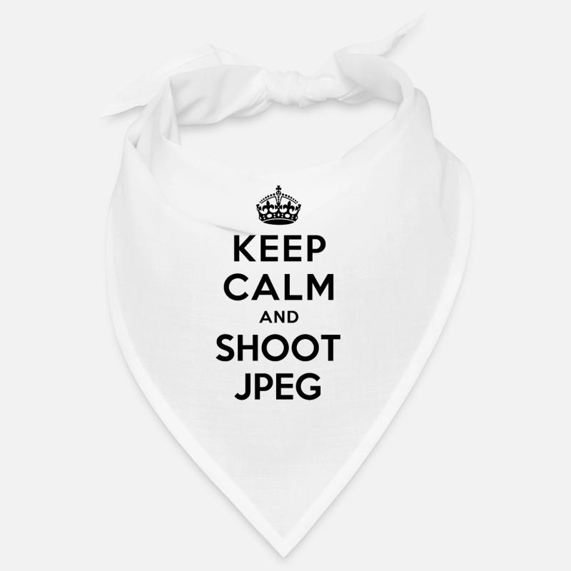 KEEP CALM SHOOT JPEG (schwarz) Bandana
