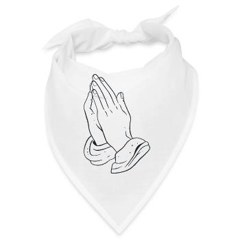 pray beten - Bandana - Weiß - Vorne